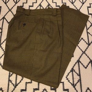 100% pure wool straight leg pants